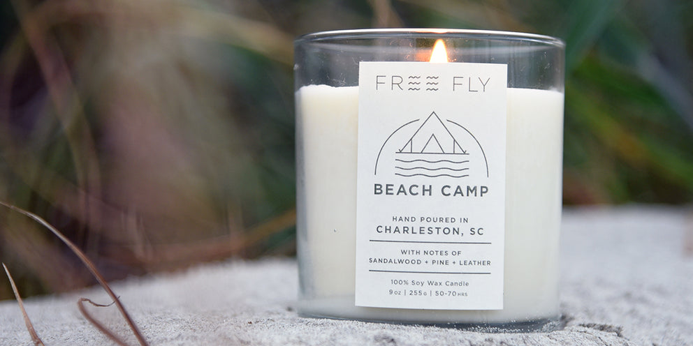 The Free Fly Beach Camp Candle