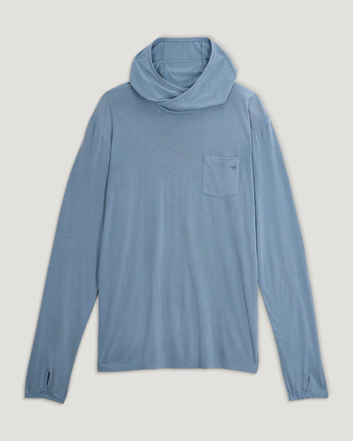 Men's Bamboo Lightweight Graphic Hoodie - Gear & Goods Blue Fog