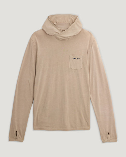 Men's Bamboo Lightweight Graphic Hoodie - Dive Bomb Desert Tan
