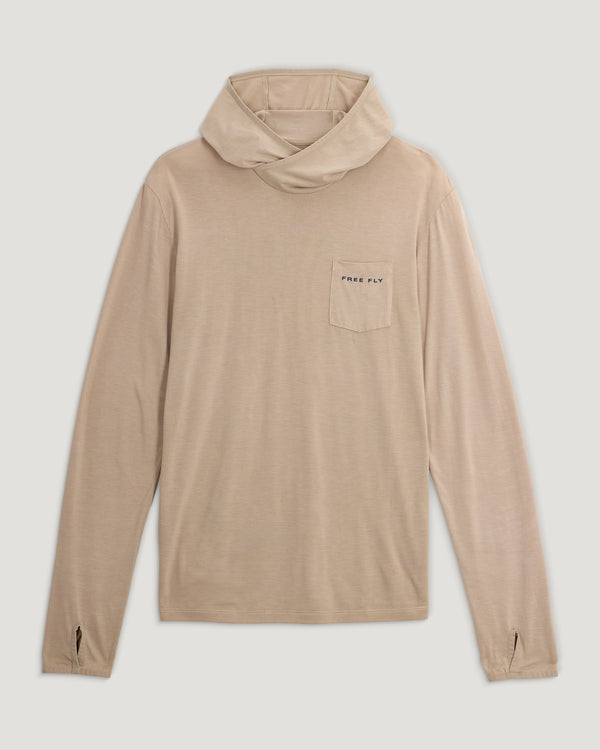 Men's Bamboo Lightweight Graphic Hoodie - Dive Bomb Desert Tan