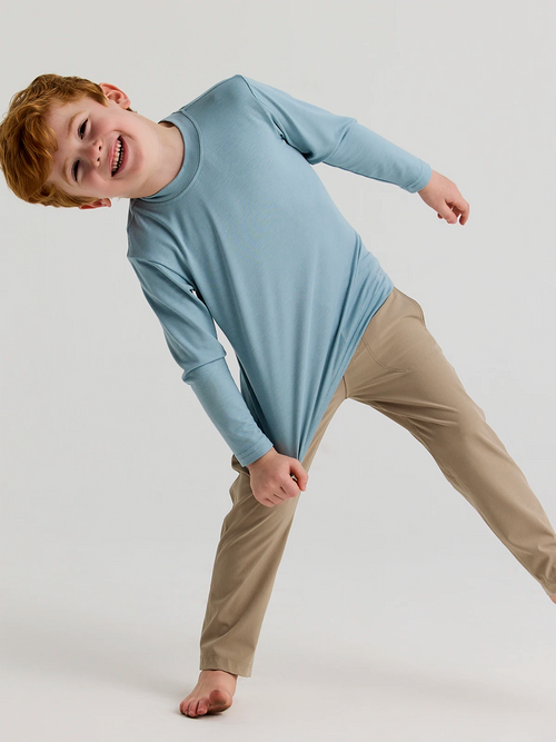 Toddler Bamboo Shade Long Sleeve - Ocean Mist