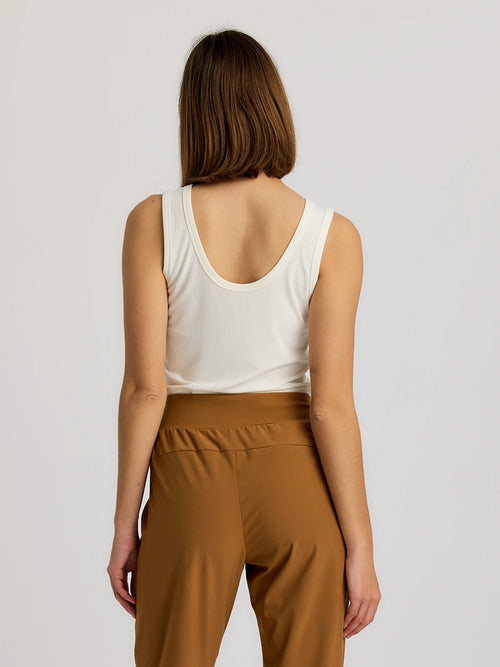 Women's Ribbed Bamboo Tank - Sea Salt