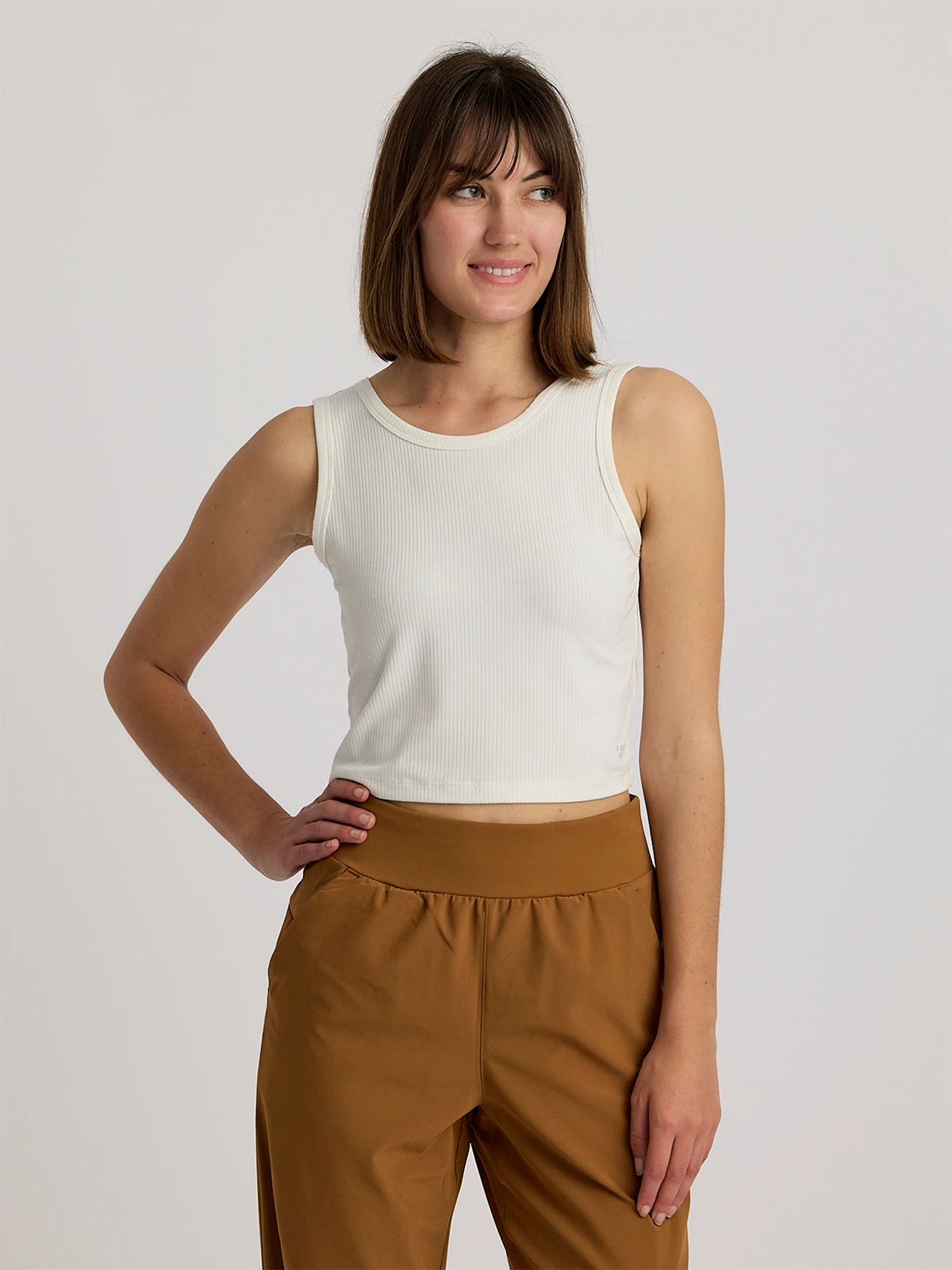 Women's Ribbed Bamboo Tank - Sea Salt