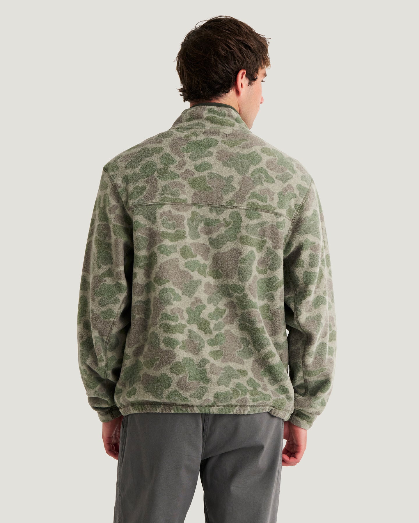 Men's Ashridge Fleece Half Zip - Vintage Camo Oil Green