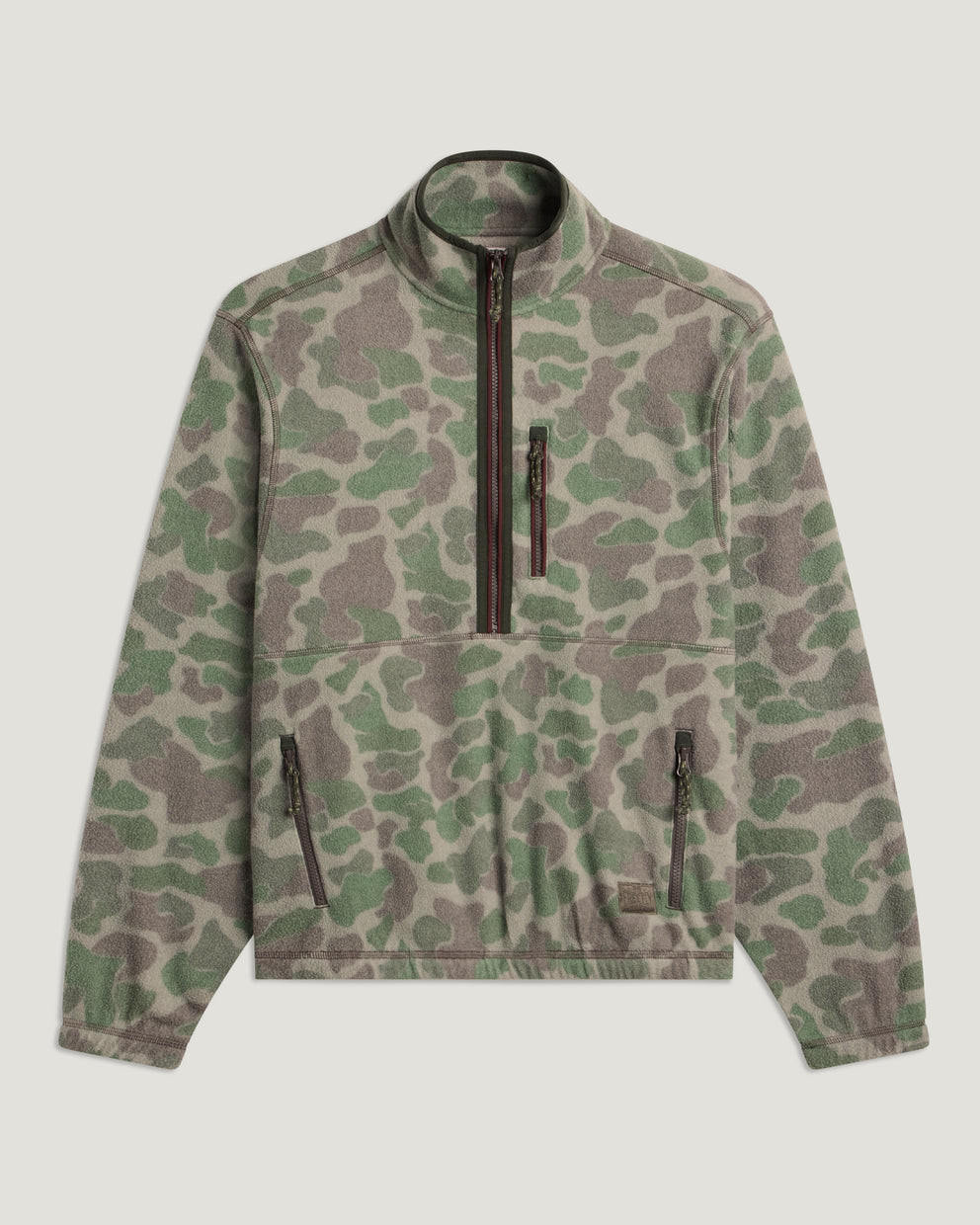 Men's Ashridge Fleece Half Zip - Vintage Camo Oil Green