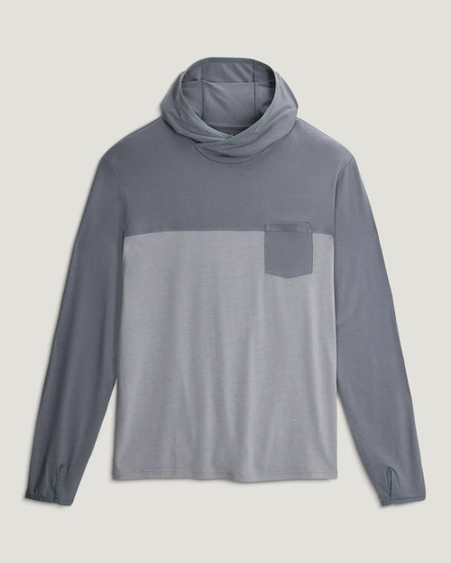 Men's Bamboo Hybrid Hoodie - Slate / Aspen Grey