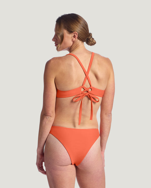 Women's Wavebound Cross-Tie Bikini Top - Flamingo