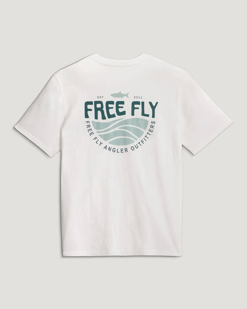 Blue Edge Pocket Tee - Bright White