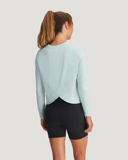 Women's Bamboo Shade Crossover Long Sleeve - Tropic Sea