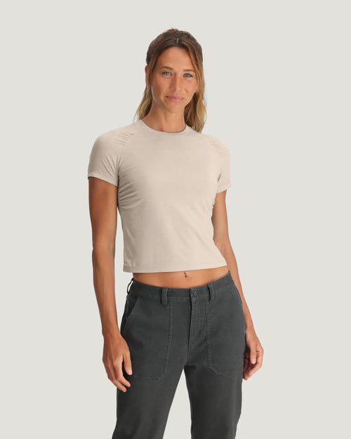 Women's Elevate Lightweight Fitted Tee - Heather Birch