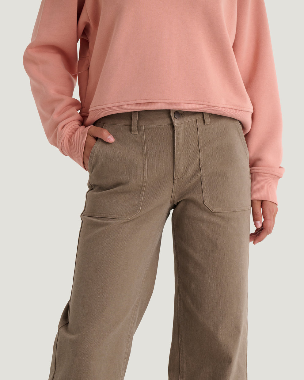 Women's Folly Twill Wide Leg Pant - Fossil