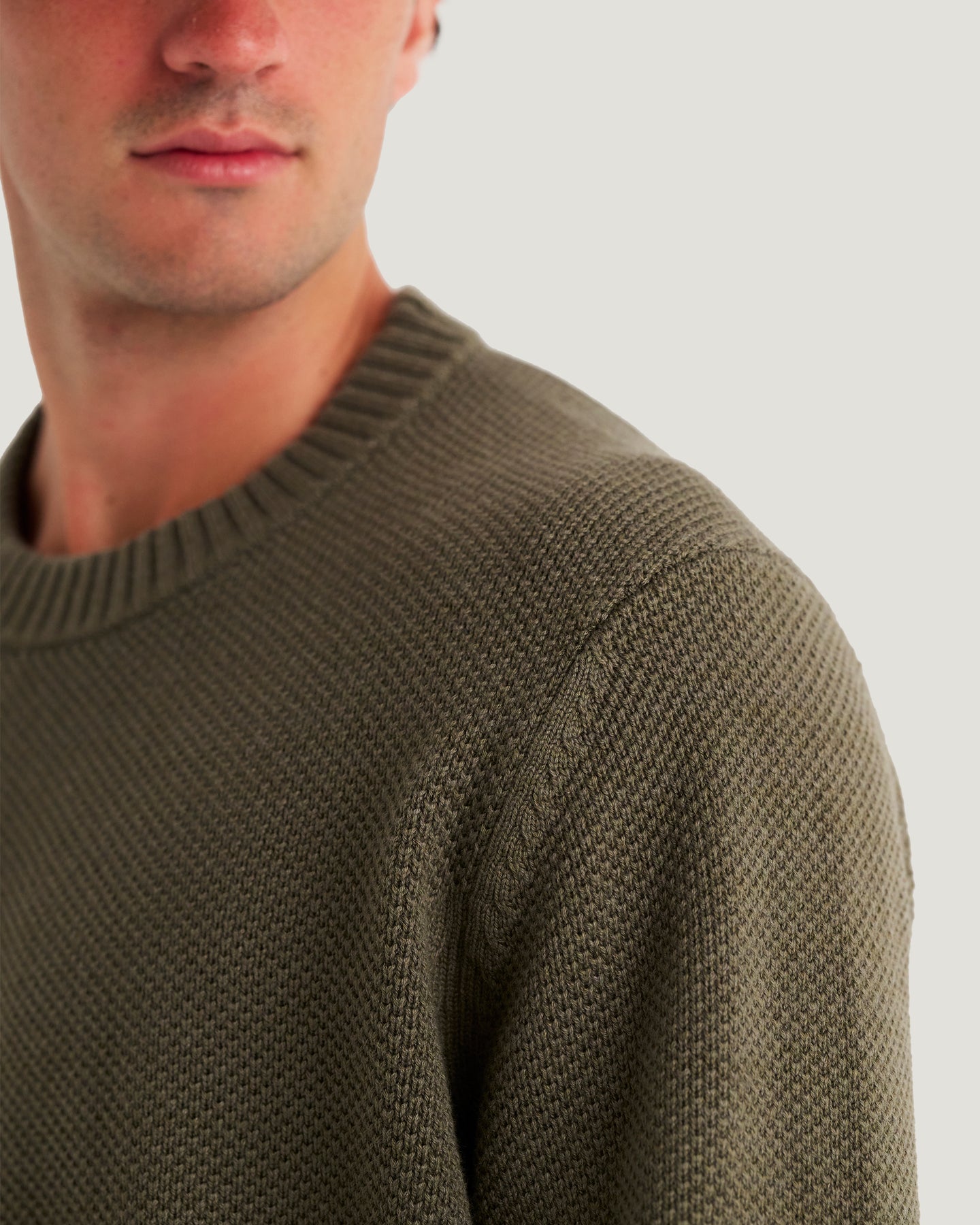 Men's Coastloom Crew Sweater - Smokey Olive