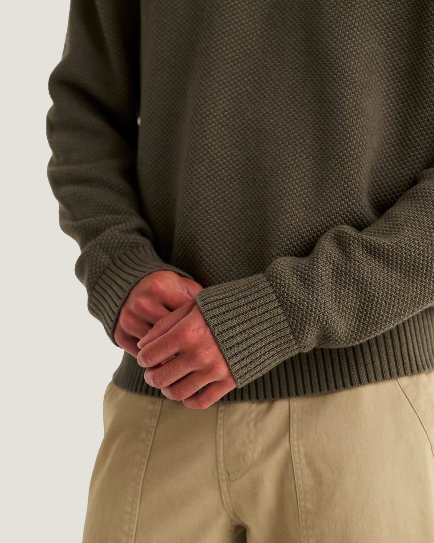 Men's Coastloom Crew Sweater - Smokey Olive