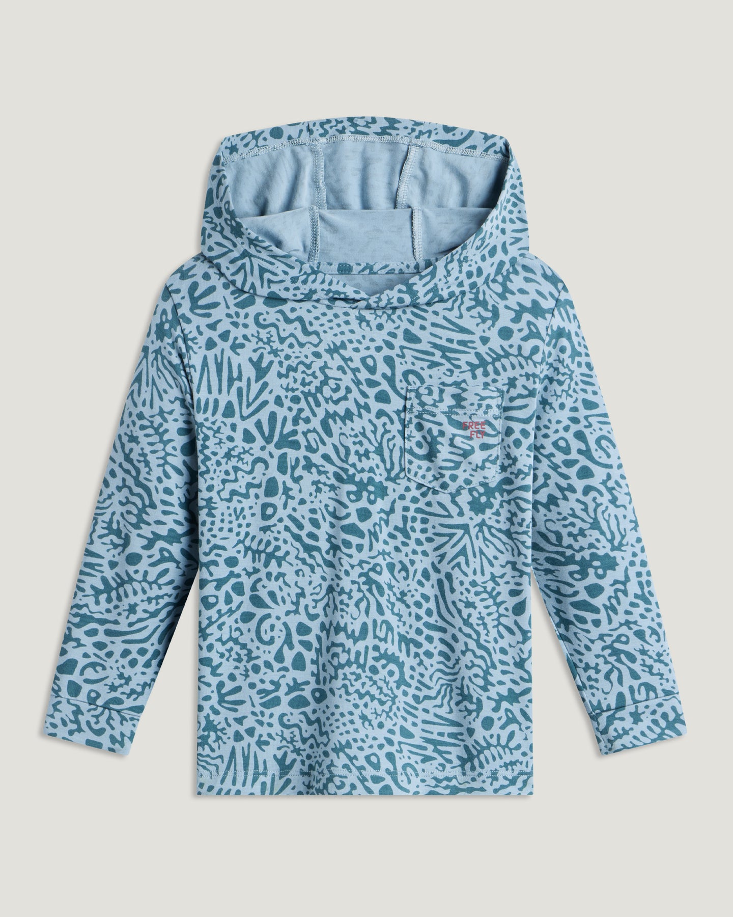 Toddler Bamboo Shade Hoodie - Drifter Print Sea Pine