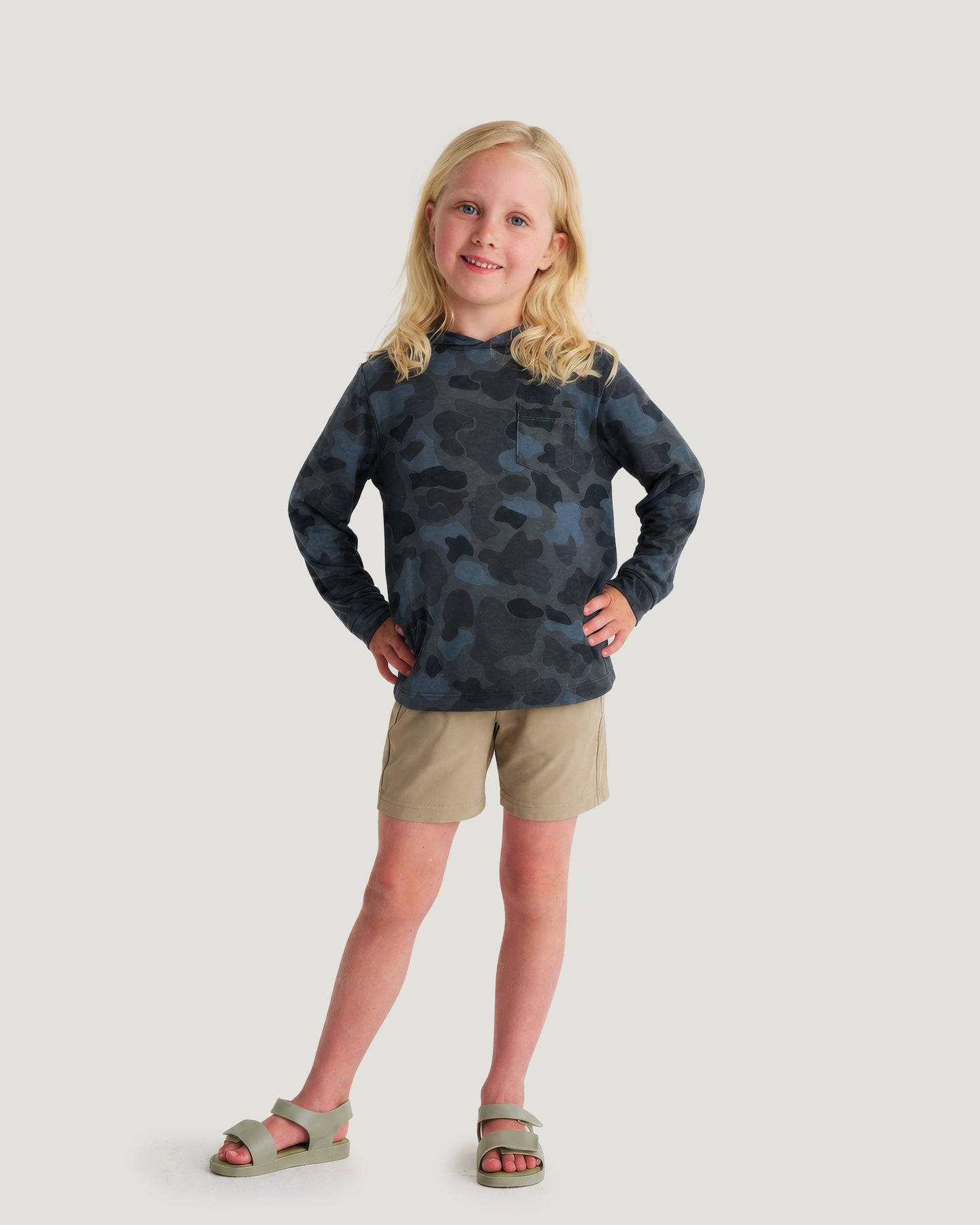 Toddler Bamboo Shade Hoodie - Vintage Camo Black