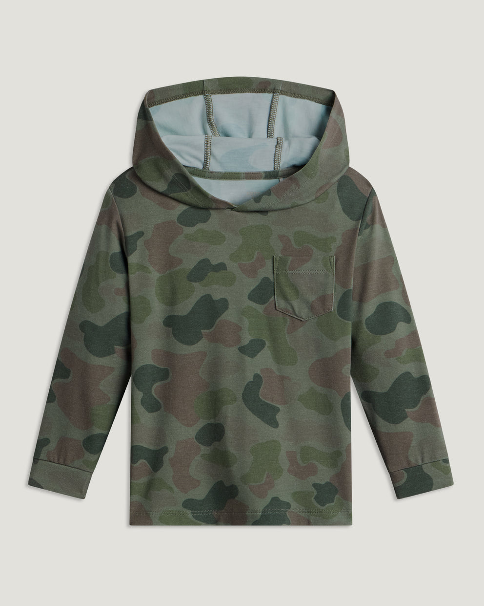 Toddler Bamboo Shade Hoodie - Vintage Camo Oil Green
