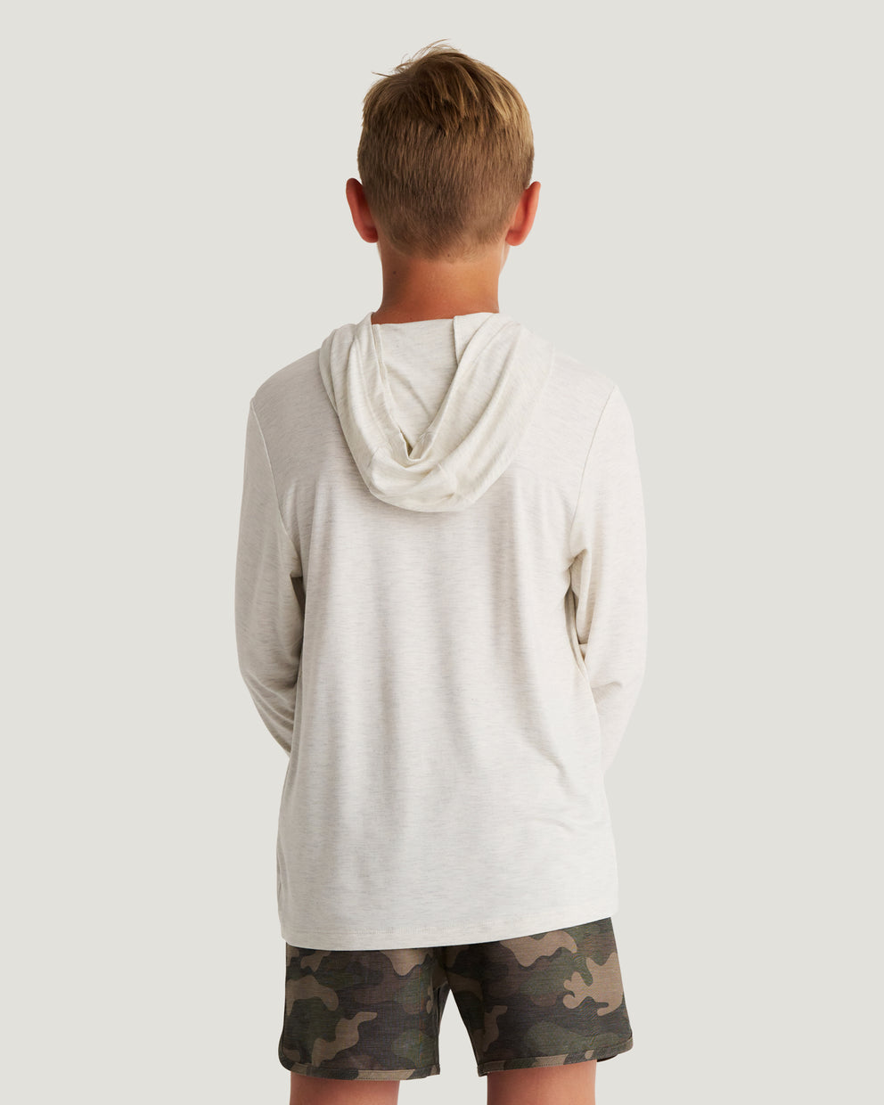 Youth Bamboo Shade Hoodie - Off White Heather