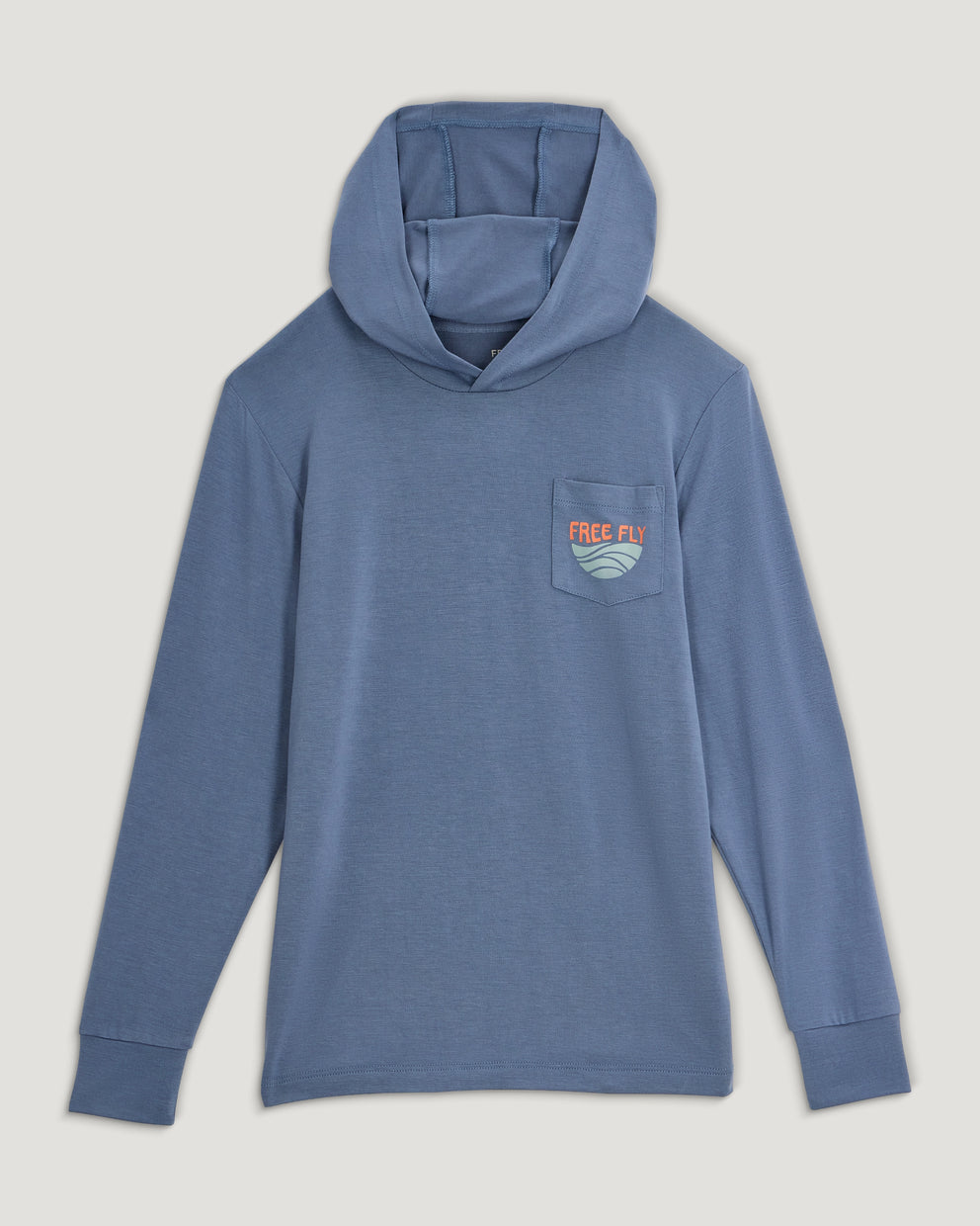 Youth Bamboo Shade Graphic Hoodie - Blue Edge Pacific Blue