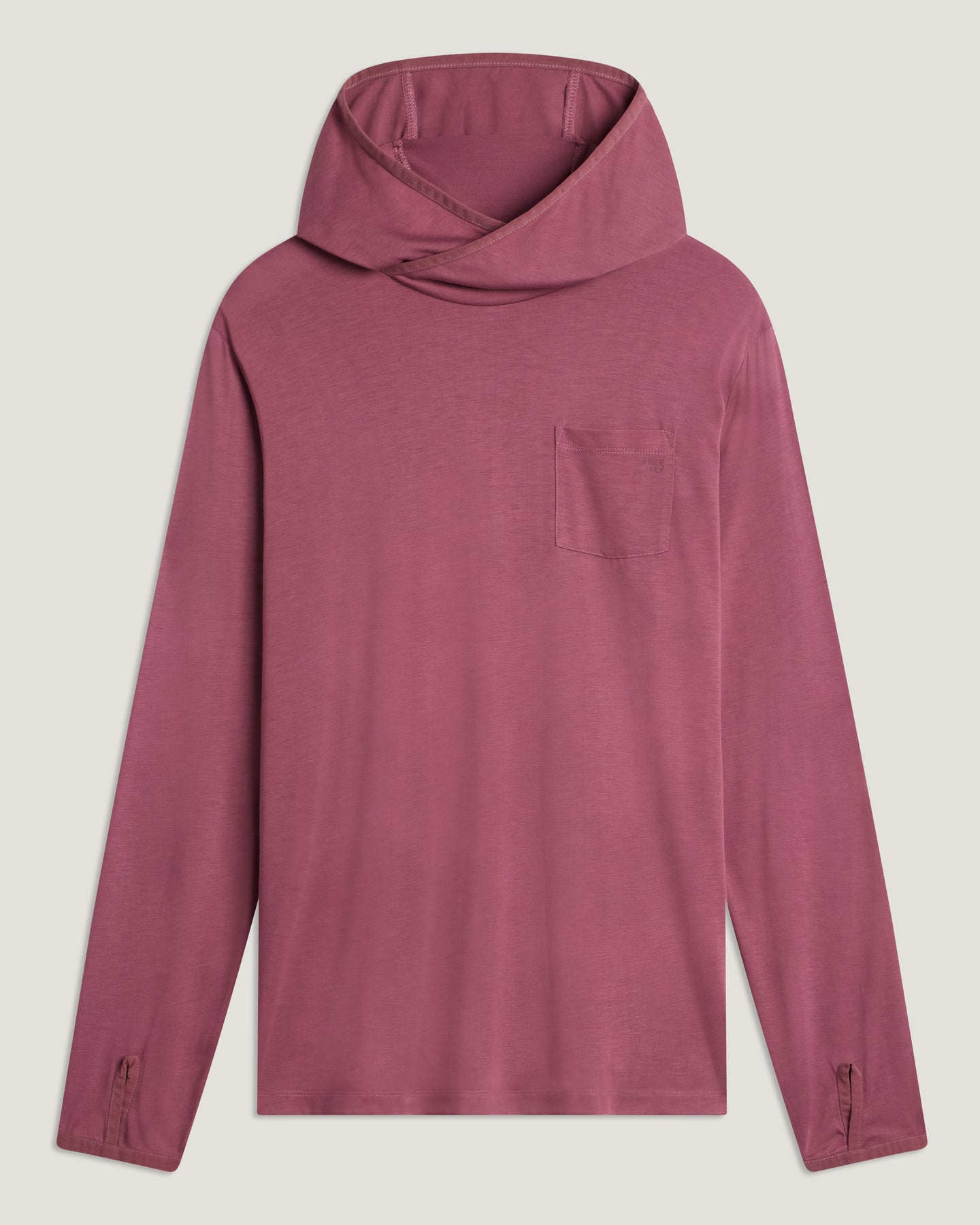 Men's Bamboo Lightweight Hoodie - Plum