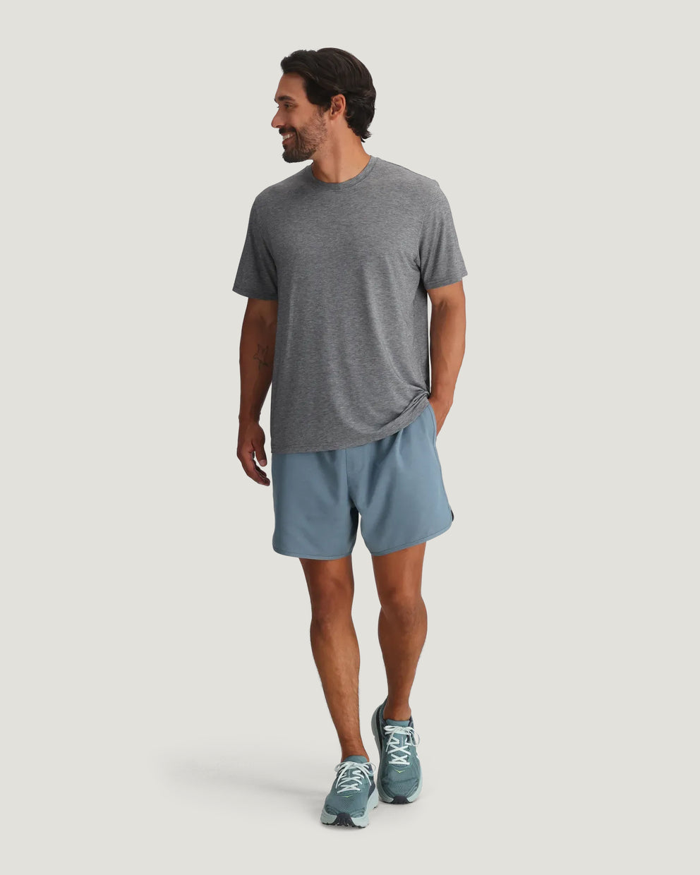 Men's Elevate Lightweight Tee - Heather Grey