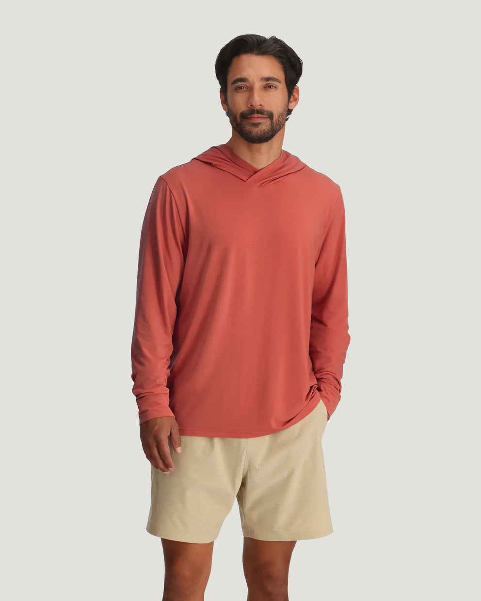 Men's Elevate Lightweight Hoodie - Red Clay