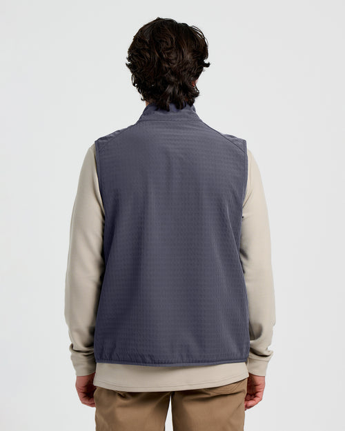 Men's Gridback Fleece Vest - Storm Cloud