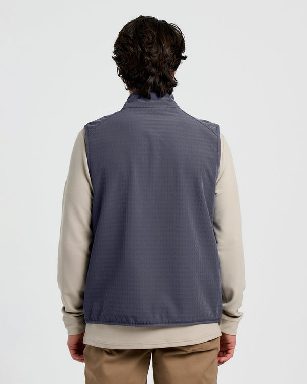 Men's Gridback Fleece Vest - Storm Cloud