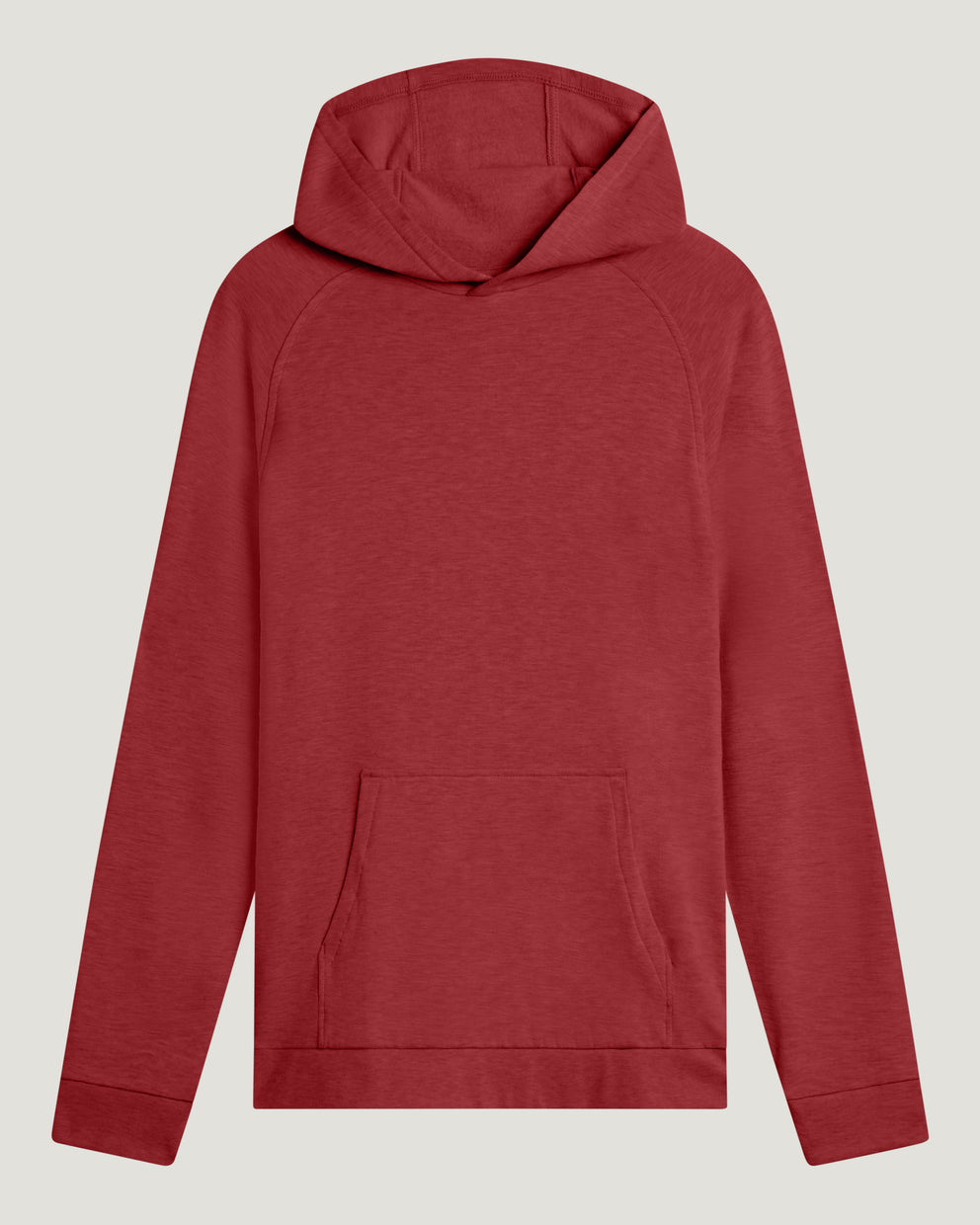 Men's Bamboo Lightweight Fleece Hoodie - Red Currant