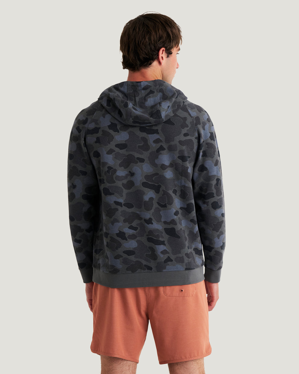 Men's Bamboo Lightweight Fleece Hoodie - Vintage Camo Black
