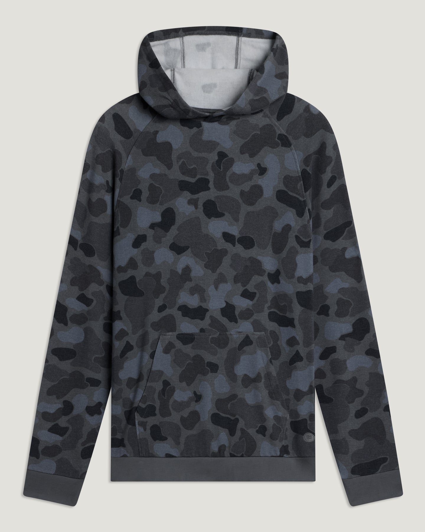 Men's Bamboo Lightweight Fleece Hoodie - Vintage Camo Black