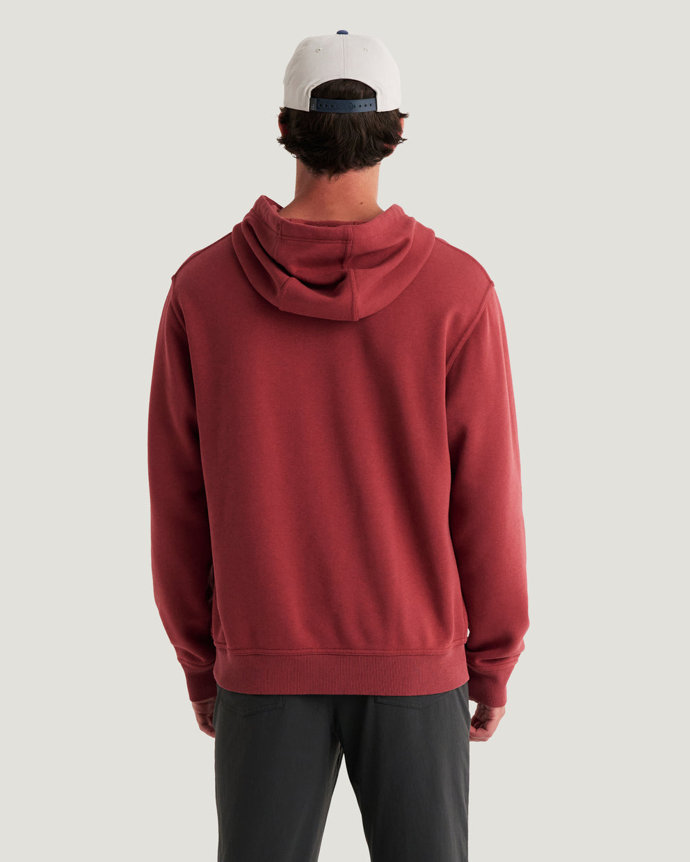 Men's Bamboo Northcoast Fleece Pullover Hoodie - Red Currant