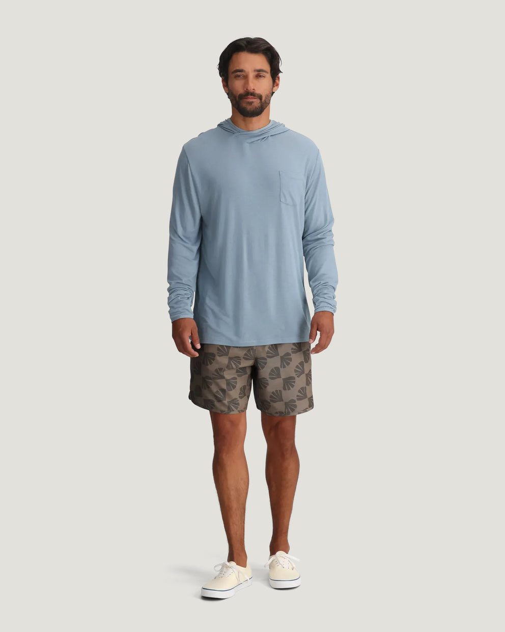 Men's Reverb Short Unlined – 7" - Sea Scallop Print Fossil