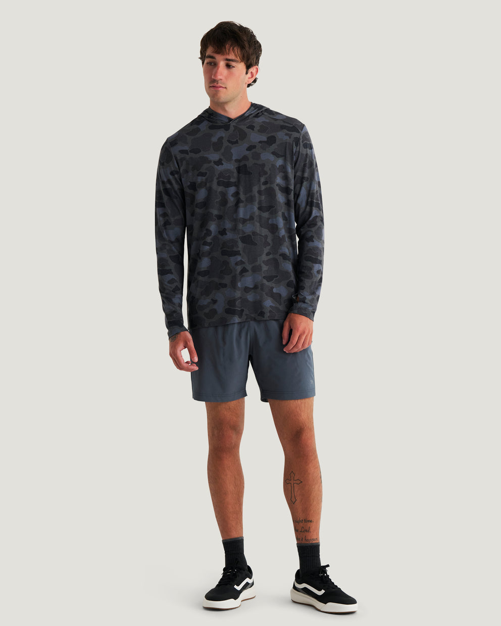 Men's Bamboo Shade Hoodie - Vintage Camo Black