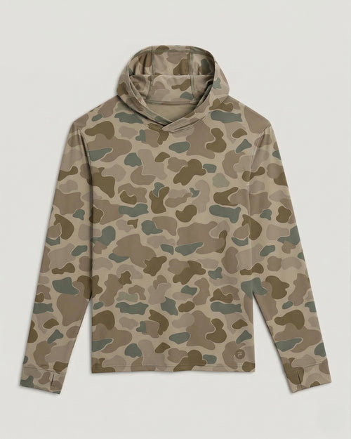 Men's Elevate Lightweight Hoodie - Vintage Camo Desert Tan
