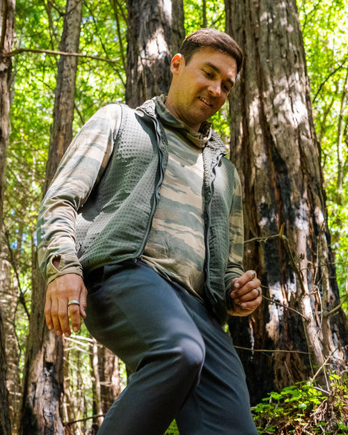 Men's Gridback Fleece Vest - Storm Cloud