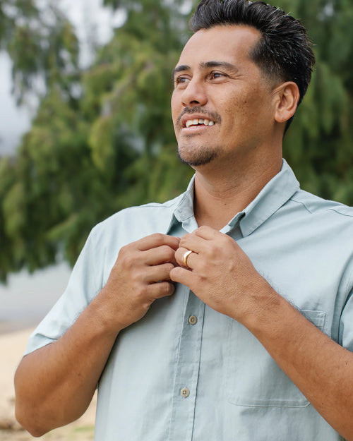 Men's Harbor Short Sleeve Shirt - Ocean Mist