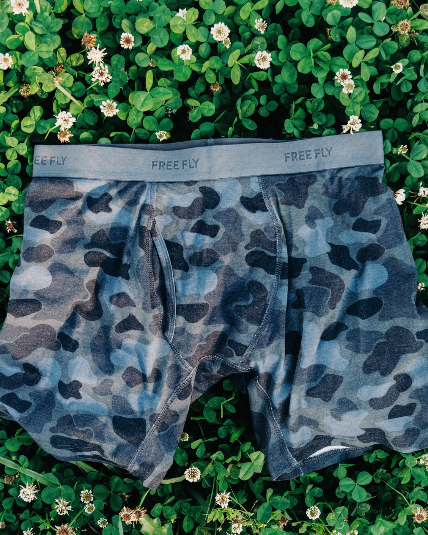 Men's Bamboo Motion Boxer Brief - Vintage Camo Oil Green