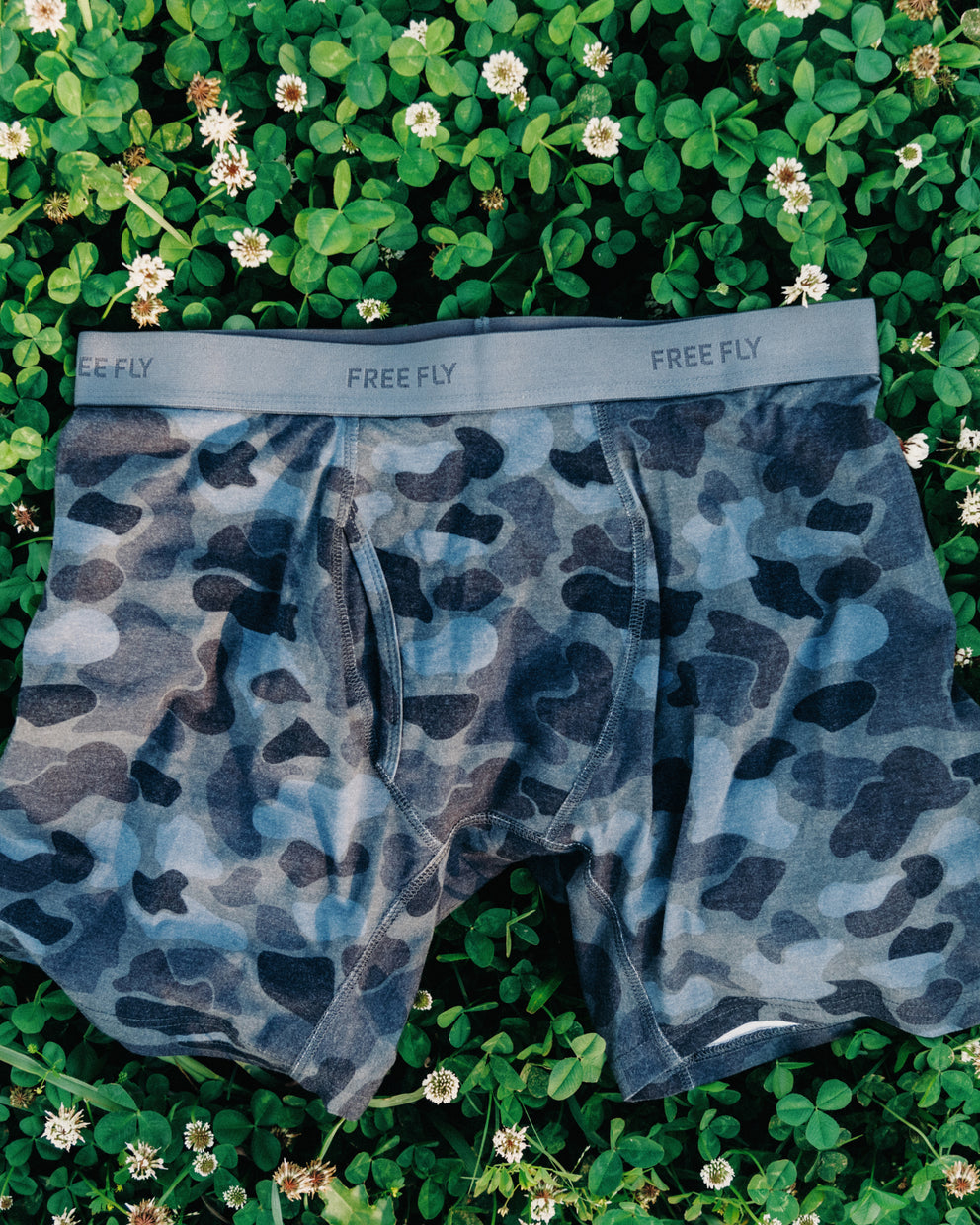 Men's Bamboo Motion Boxer Brief - Vintage Camo Oil Green
