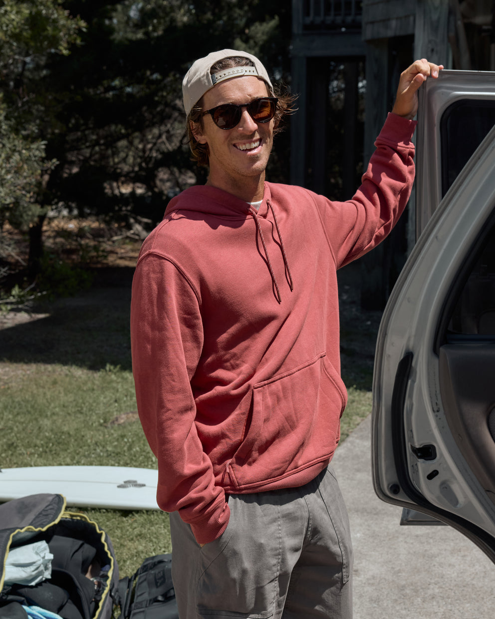 Men's Bamboo Northcoast Fleece Pullover Hoodie - True Navy