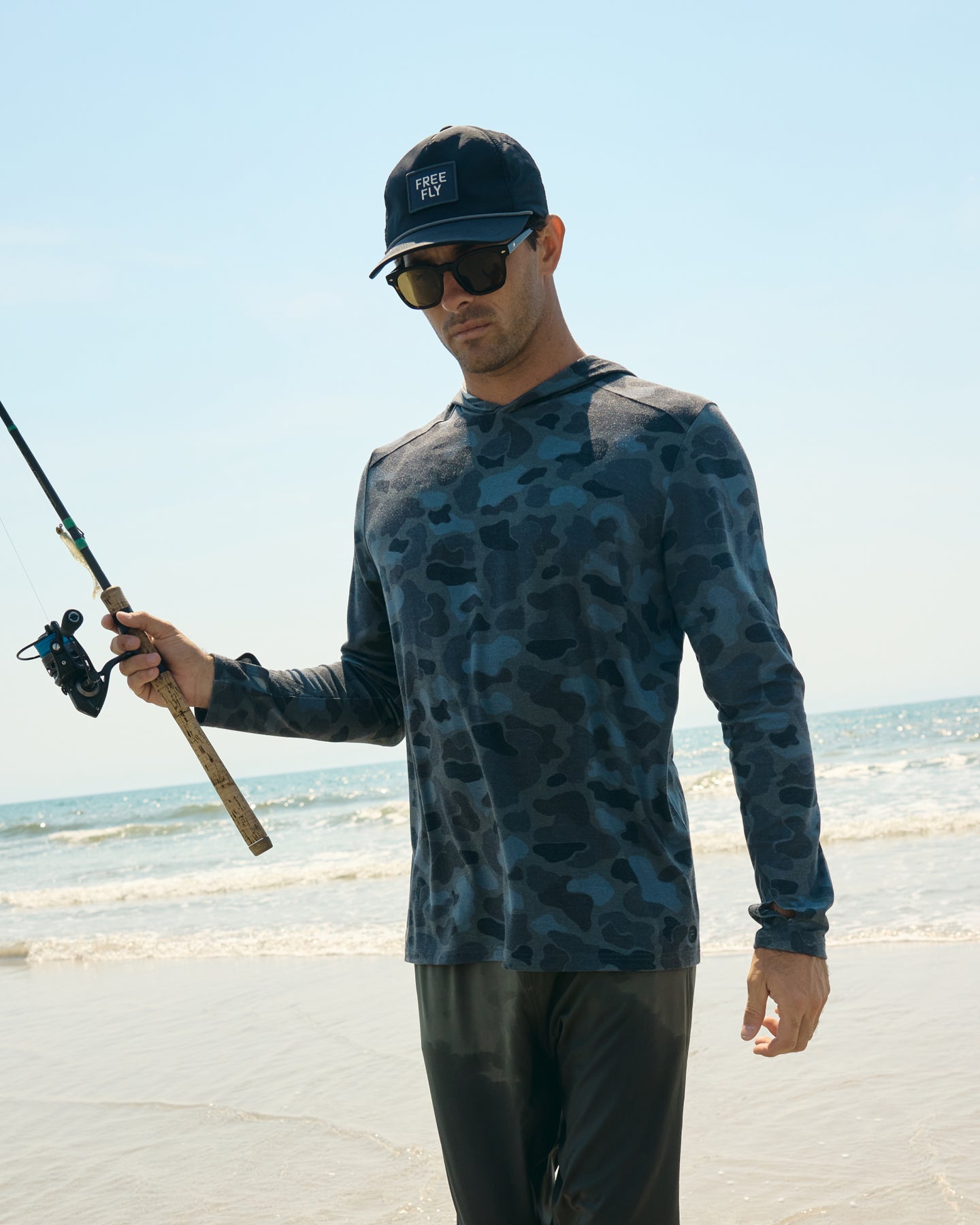 Men's Bamboo Shade Hoodie - Heather True Navy