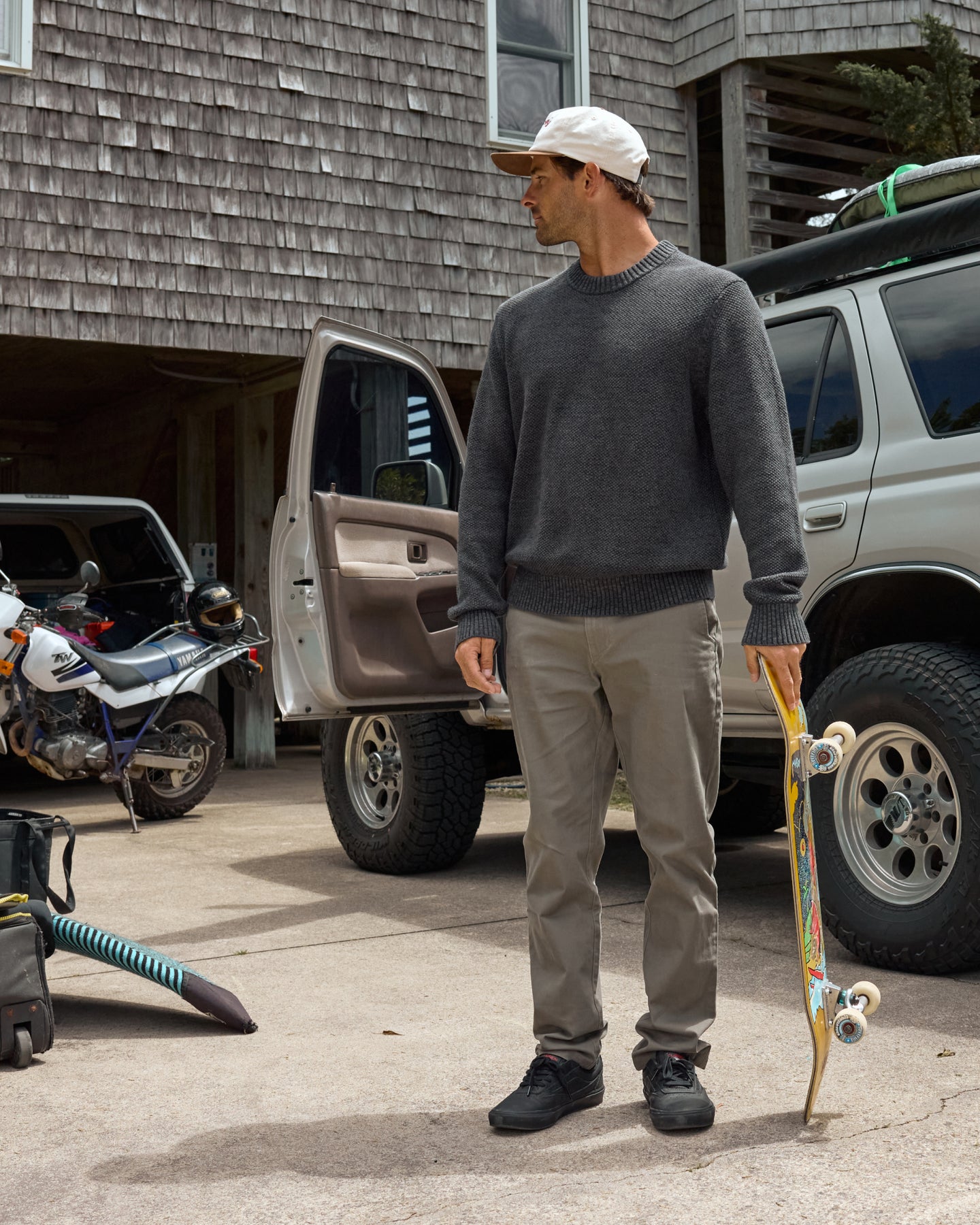 Men's Coastloom Crew Sweater - Smokey Olive