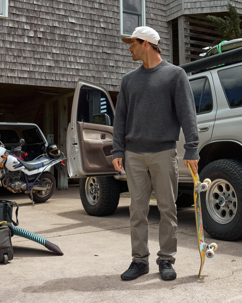 Men's Coastloom Crew Sweater - Smokey Olive
