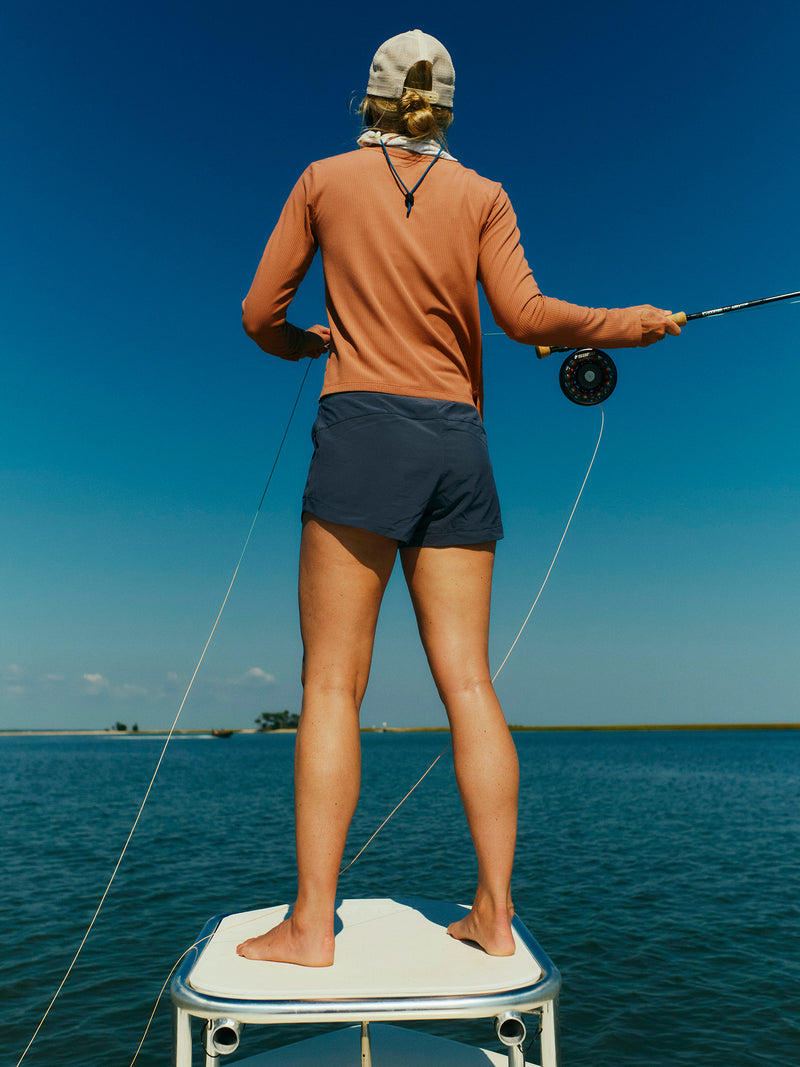 Women's Bamboo-Lined Active Breeze Short – 3" - Storm Cloud