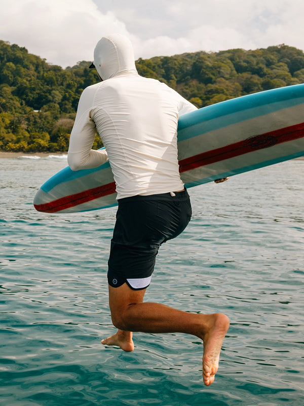 Men's Pinnacle Hooded Rash Guard - Black