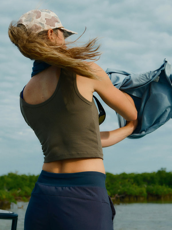 Women's Ribbed Bamboo Tank - Canyon Clay