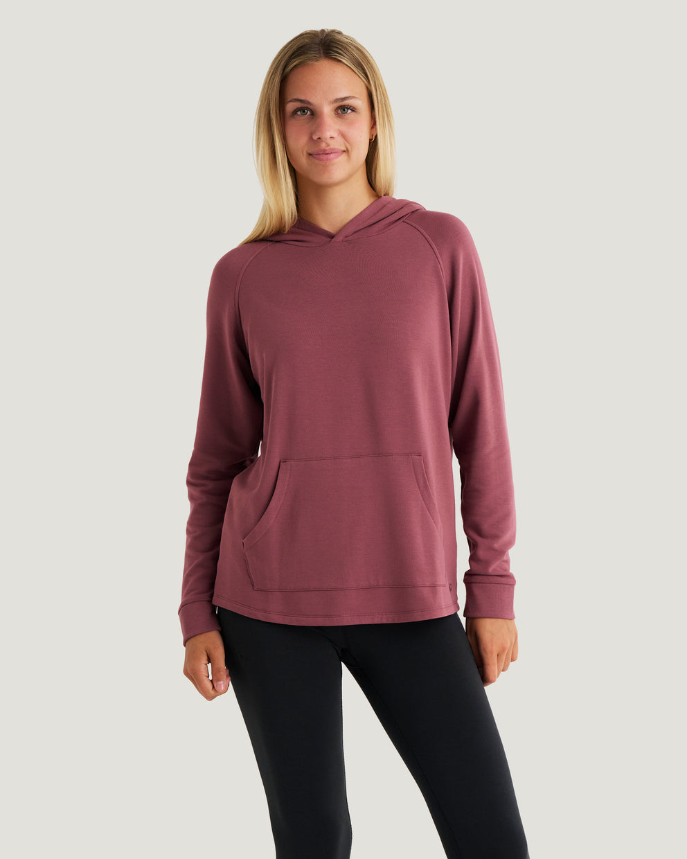 Women's Bamboo Lightweight Fleece Hoodie - Plum