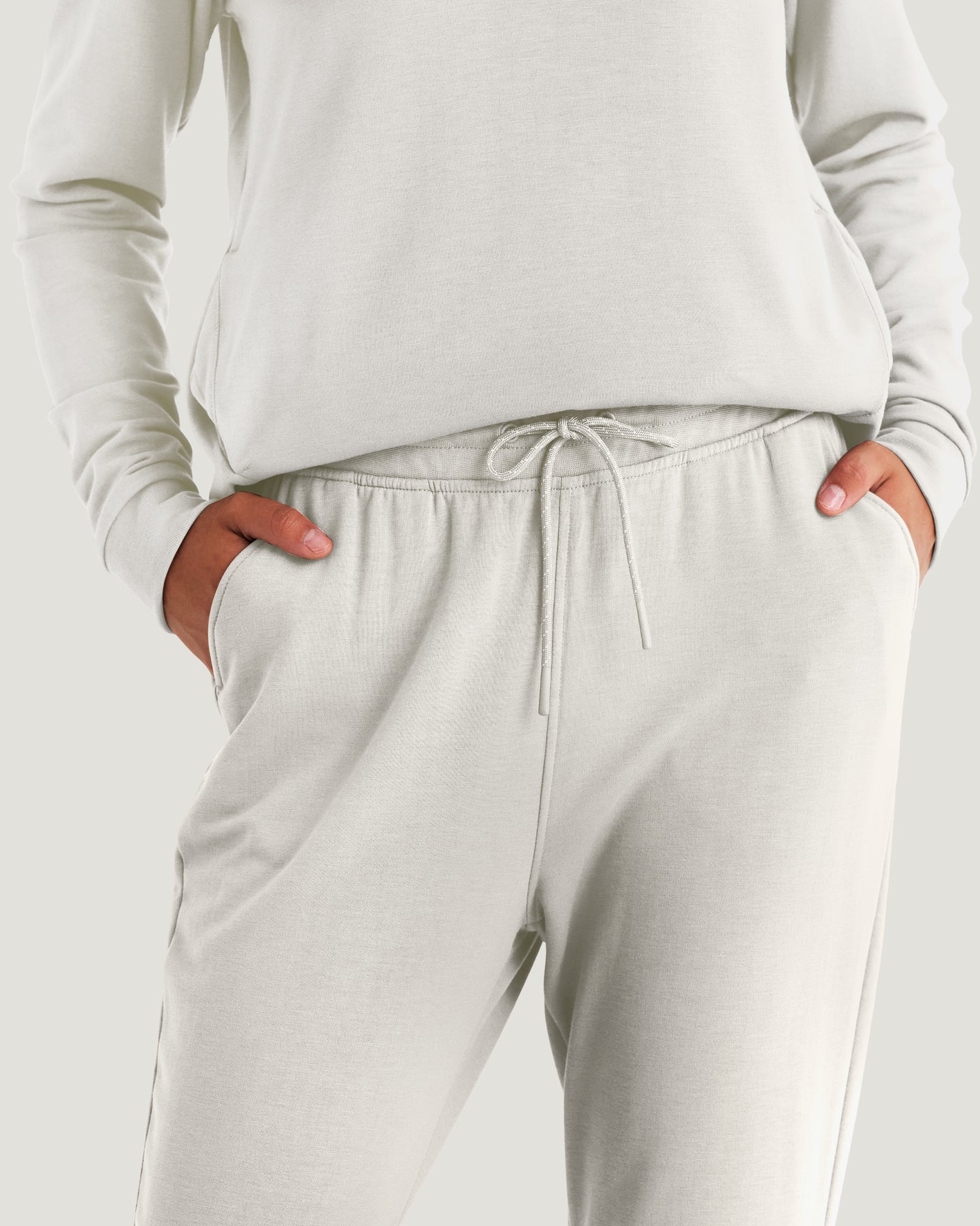 Women's Bamboo Lightweight Fleece Jogger - Off White Heather