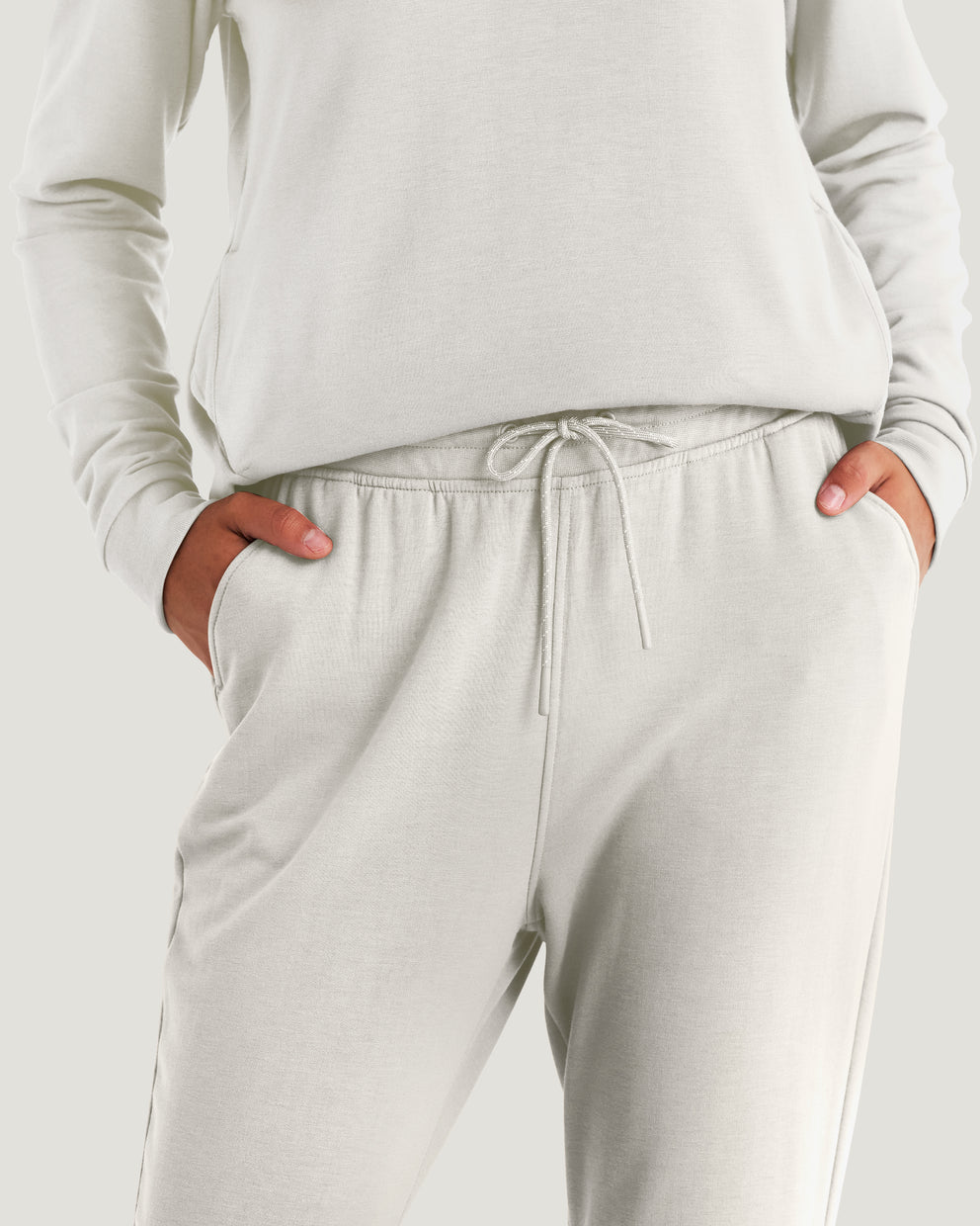 Women's Bamboo Lightweight Fleece Jogger - Off White Heather