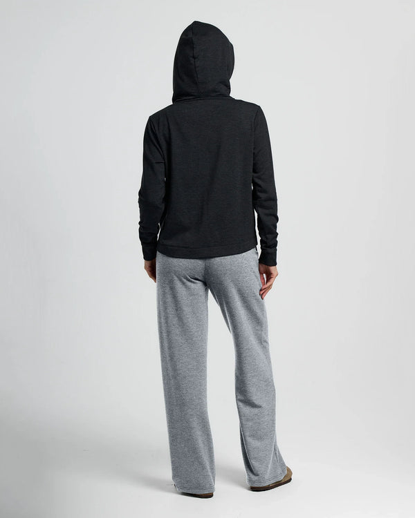 Women's Bamboo Lightweight Fleece Wide Leg Pant - Light Heather Grey