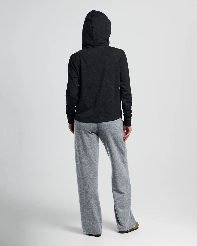 Women's Bamboo Lightweight Fleece Wide Leg Pant - Light Heather Grey